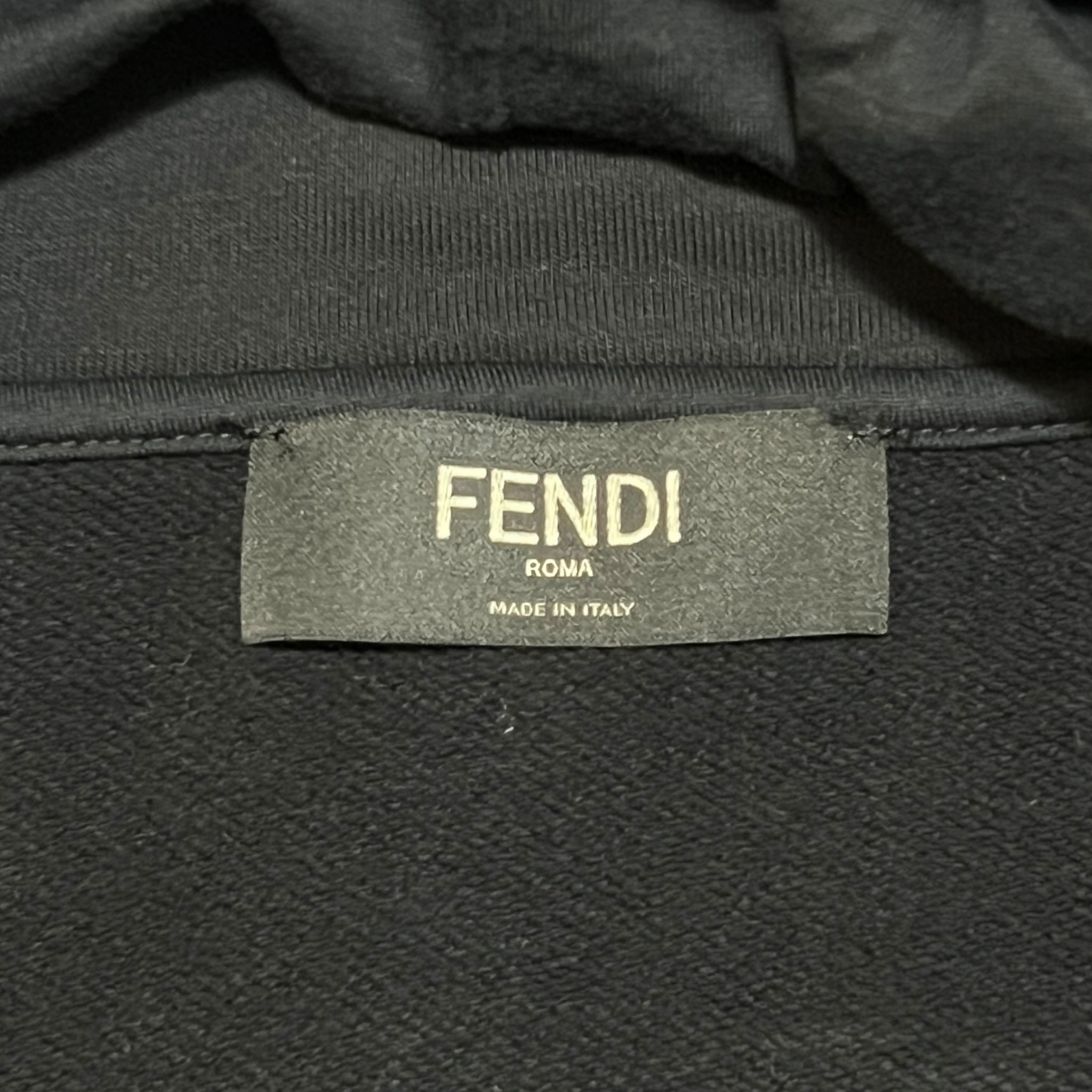 FENDI 2021SS Monster Eye Zip up Cotton Jersey  2way Collar-Integrated Hoodie