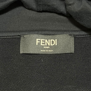 FENDI 2021SS Monster Eye Zip up Cotton Jersey  2way Collar-Integrated Hoodie