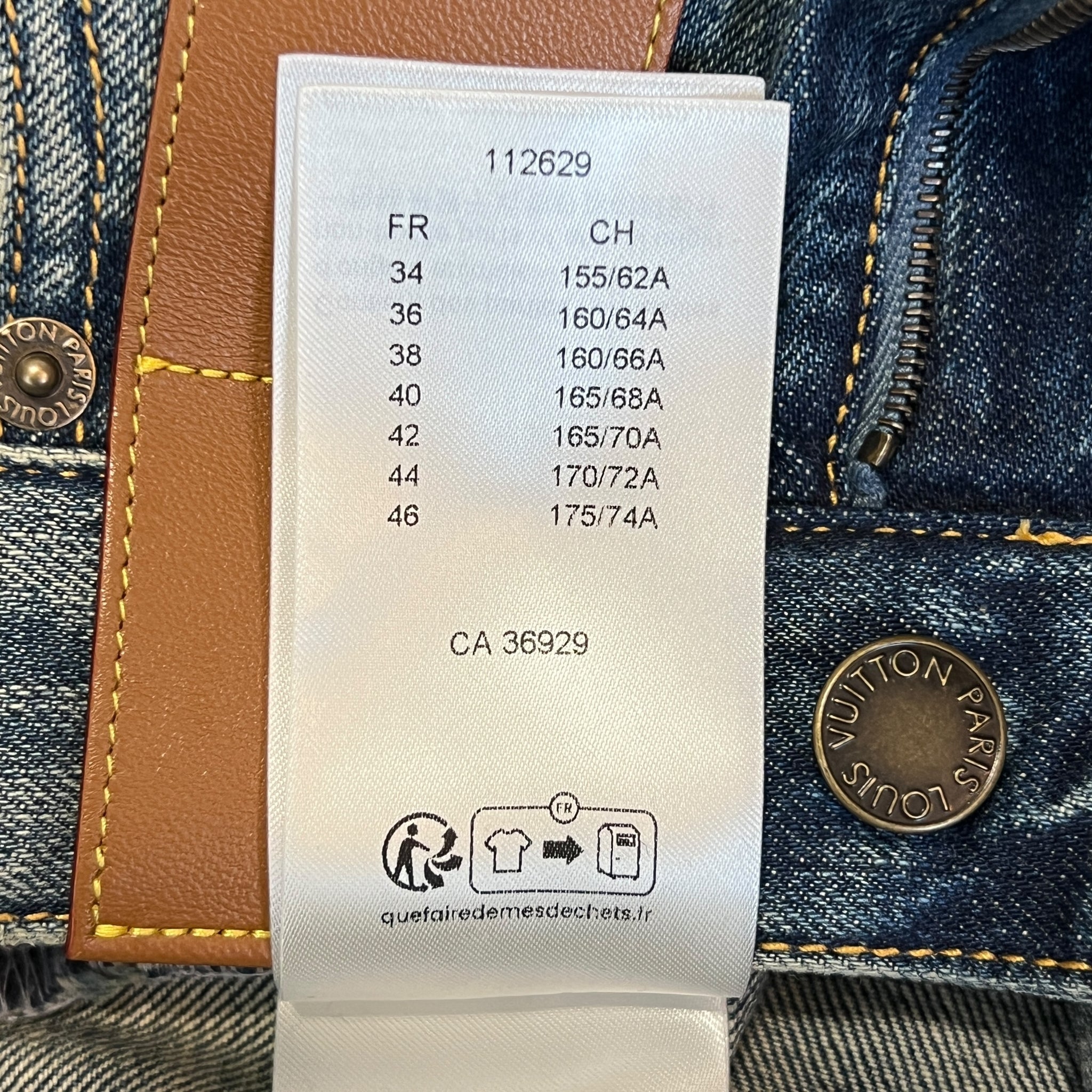 LOUIS VUITTON 2024SS Monogram Leather Patchwork Cotton Denim Pants