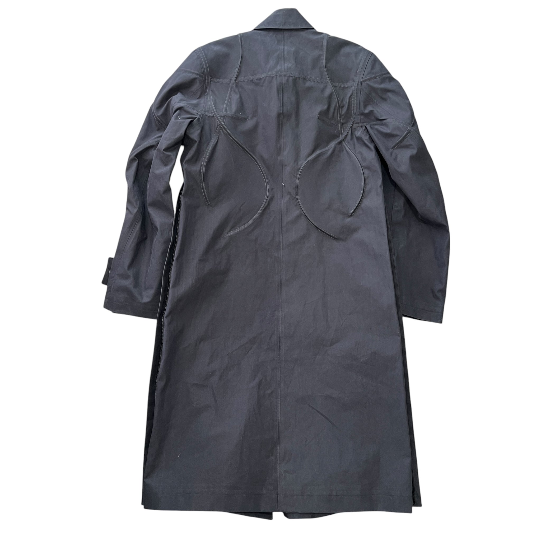 Louis Vuitton Virgil Abloh Sample Curved Seam Technical Trench Coat