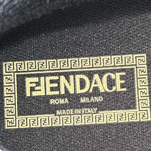 FENDI × VERSACE "FENDACE" 2022SS Match Black Suede Low-top Sneaker