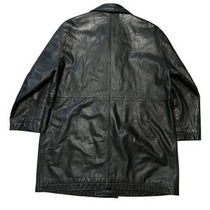 tricot COMME des GARCONS AD1988 Double Breasted Leather Coat