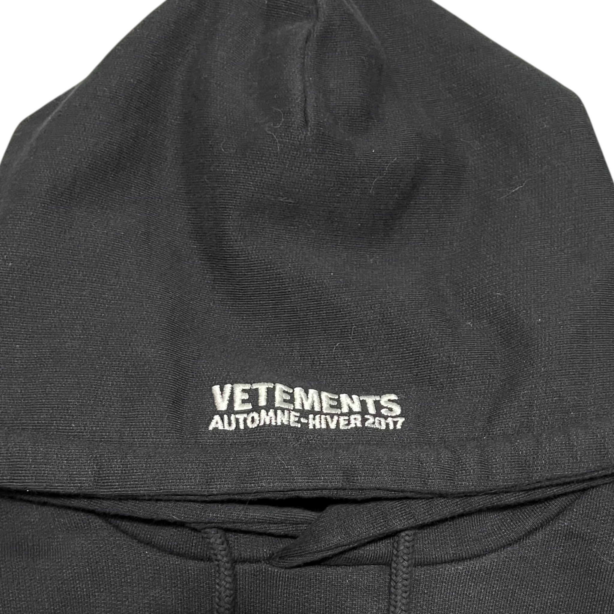 VETEMENTS 2016AW Demna Gvasalia Total Fucking Darkness Pullover Sweat Hoodie