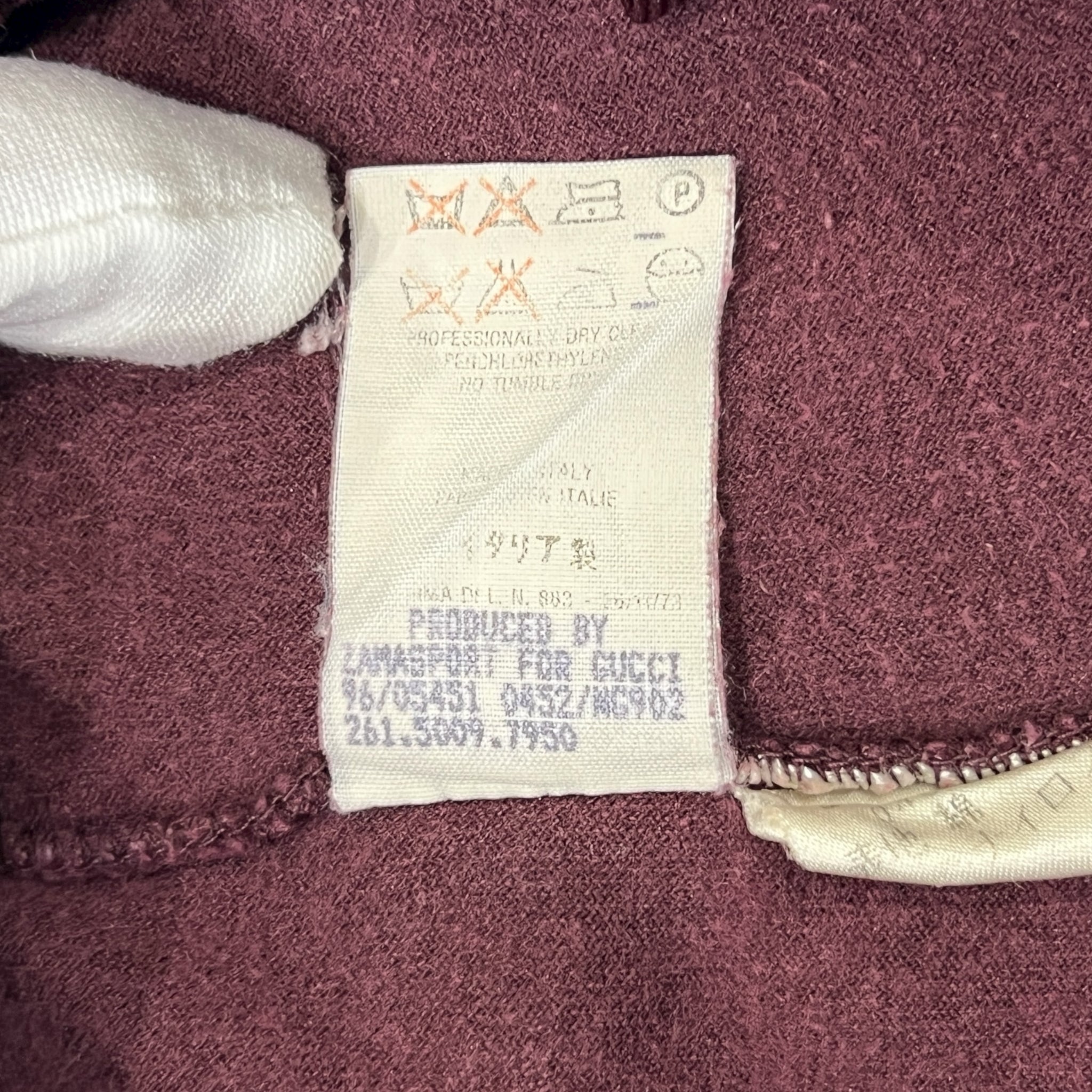 GUCCI × TOM FORD 90s Cotton Velvet Flare Sweat Pants Bordeaux