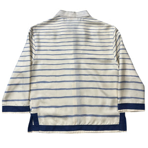 HERMES Blue Stripe Blouse