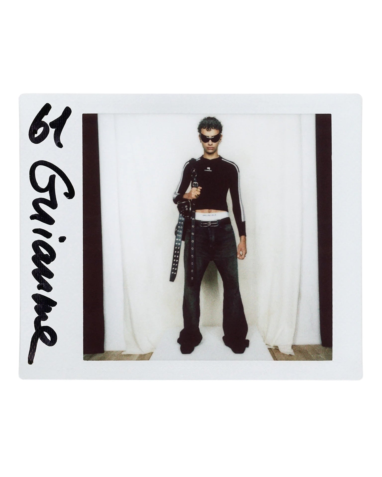 BALENCIAGA 2022 Fall Demna Gvasalia Calfskin Leather Emo Bucket Bag XS Black