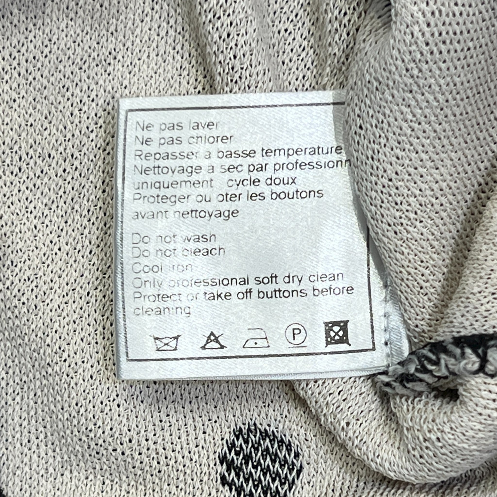 CHANEL Camellia Dot Viscose Knit Cardigan