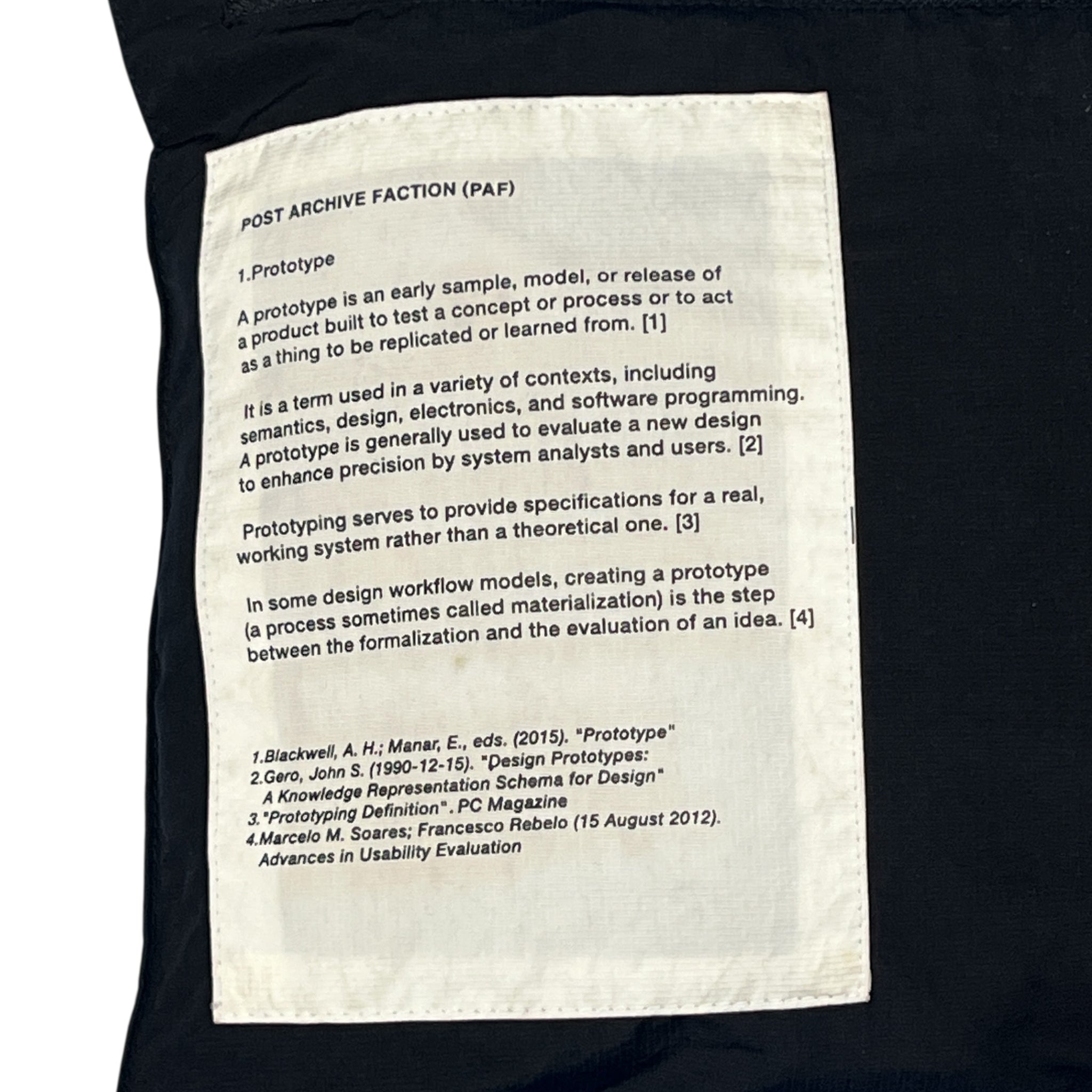 POST ARCHIVE FACTION (PAF) 2018AW 'RIGHT' TECHNICAL PONCHO