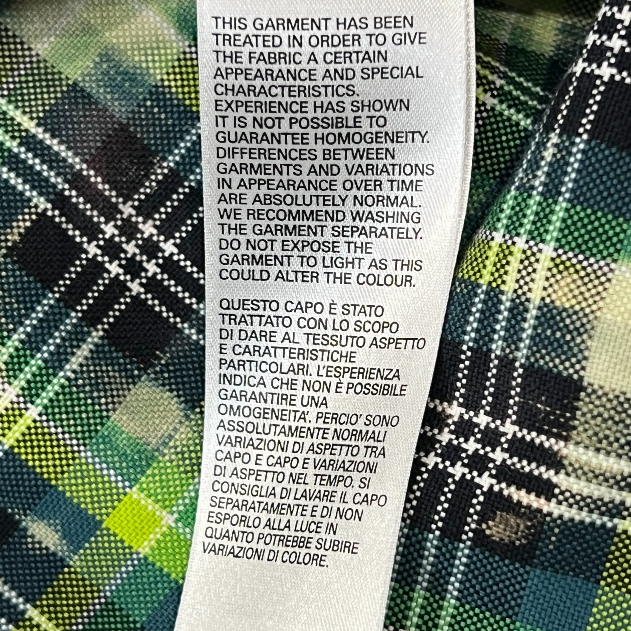 DIESEL Men's S-MOON-CHECK Embroidery & Treated Combination Shirt