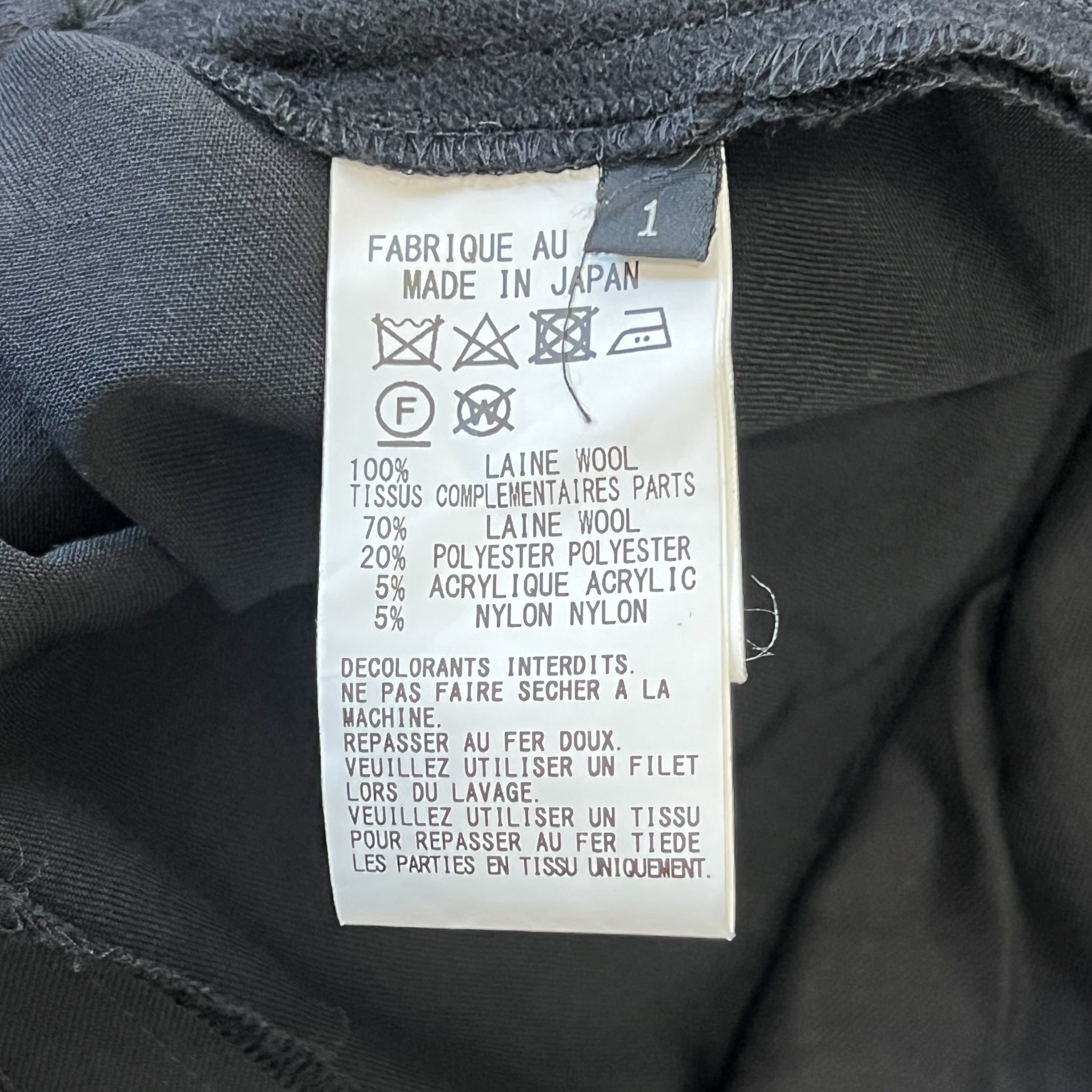 Y's Wool Knit-Paneled Trousers