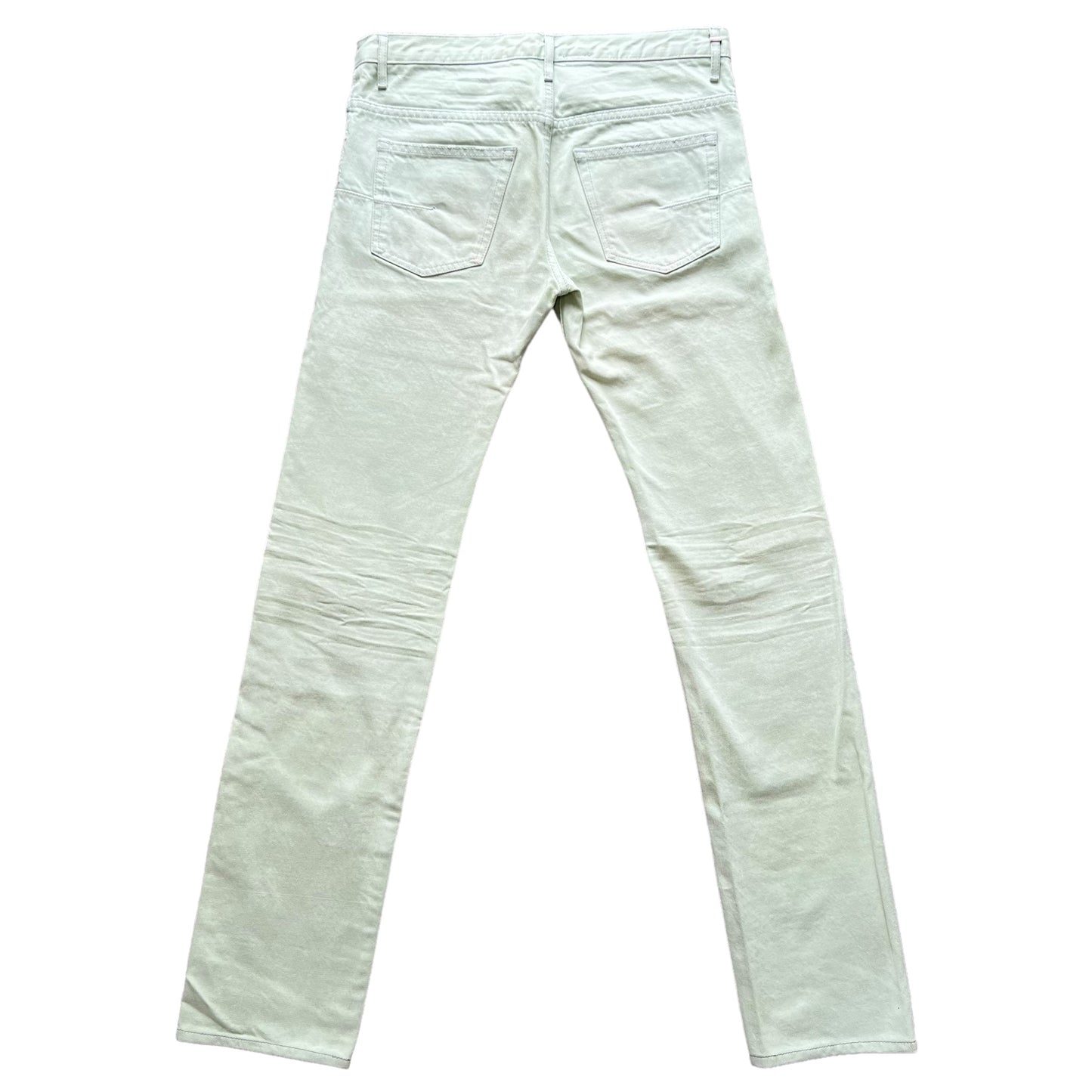 DIOR HOMME 2006SS × HEDI SLIMANE Clawmark indigo light green jeans