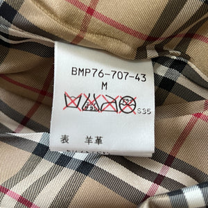 BURBERRY BLACK LABEL Lamb Leather Zip-up Jacket