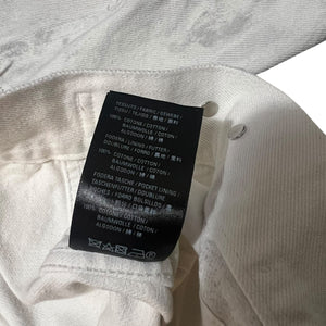 BALENCIAGA 2021SS DISTRESSED THRASH WHITE DENIM JACKET