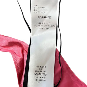 DIOR VIBE 2022SS Look39 Sliky Tie Bra Top  Pink