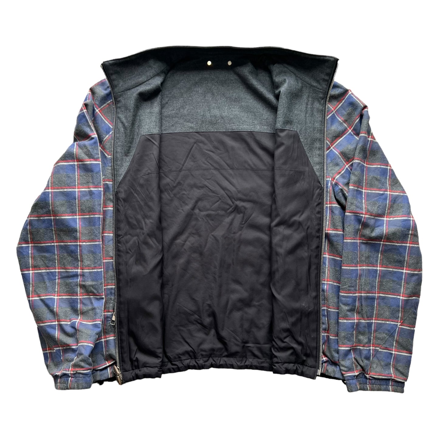 LOUIS VUITTON 2017SS reversible jacket (grey × black / check)