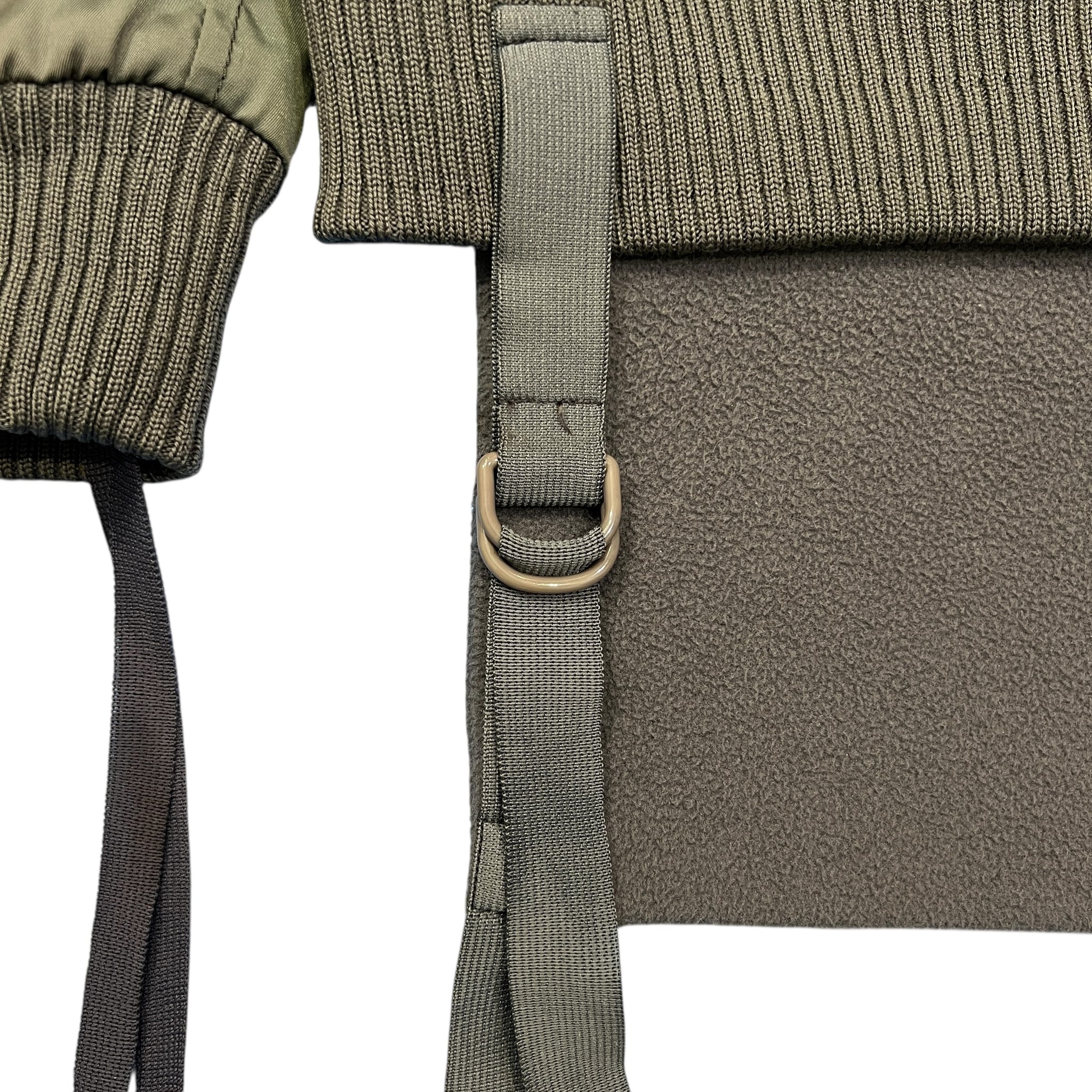 HELMUT LANG 00's Bondage Fleece Layered Bomber Jacket