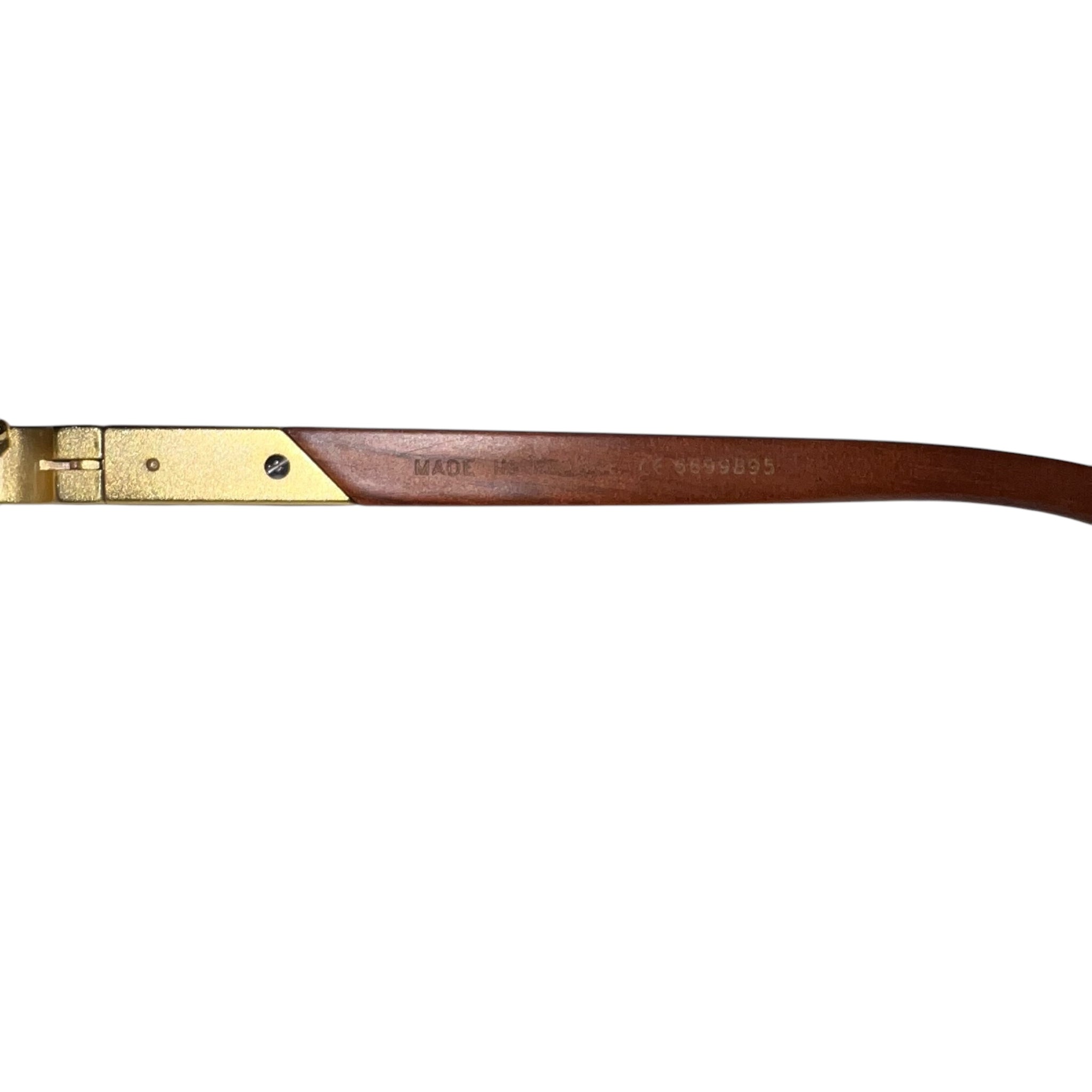 Cartier VIintage Wood Eyewear Rimless Square Glasses