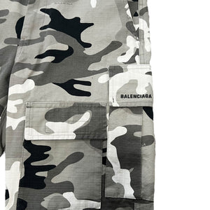 BALENCIAGA Demna Gvasalia 2021 FW Fitted Camo Cargo Pocket Pants