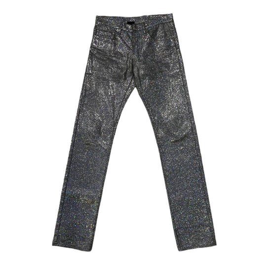 DIOR HOMME 2006SS GLITTER LAME PANTS JEANS HEDI SLIMANE